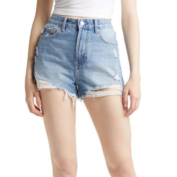 NWT LOVERS + FRIENDS Jack High Rise Cutoff Denim Shorts 28 - Picture 1 of 10